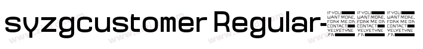 syzgcustomer Regular字体转换